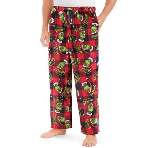 Grinch Soft Fleece Lounge Pants with Elastic Waist-Mens-XX-Large-Red ...