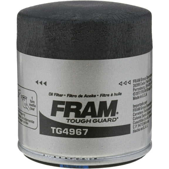 FRAM Tough Guard Filter TG4967, 15K Miles, Replacement Oil Filters, Fit for Selected Vehicles