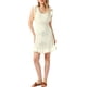 thumbnail image 2 of INSPIRE CHIC Vestido Midi de Punto con Cuello Redondo y Volantes para Mujeres S Blanco, 2 of 6