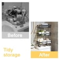 thumbnail image 5 of Junjian Over The Toilet Storage Shelf, 3-Tier Bathroom Storage Organizer Upgrade Punch-Free Toliet Storage Shelf, Home Storage Rack with Hooks Shelf, 5 of 7