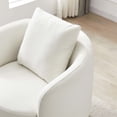 thumbnail image 4 of Perto Mid Century Modern Ivory Fabric Accent Armchair, 4 of 7