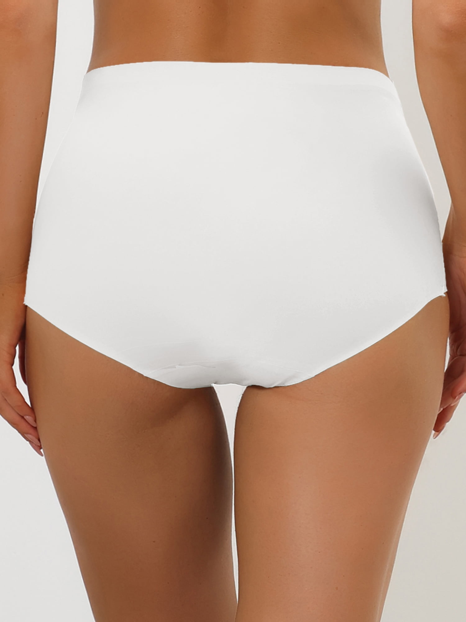 DARING DIVA Women's High-Waist Invisibles Underwear Breathable Panties XL White