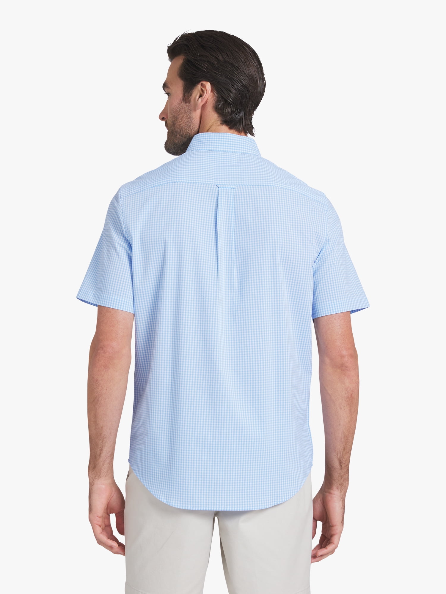 Chaps Men's & Big Men's Short Sleeve Easy Care Stretch Poplin Shirt, Sizes S-3XL