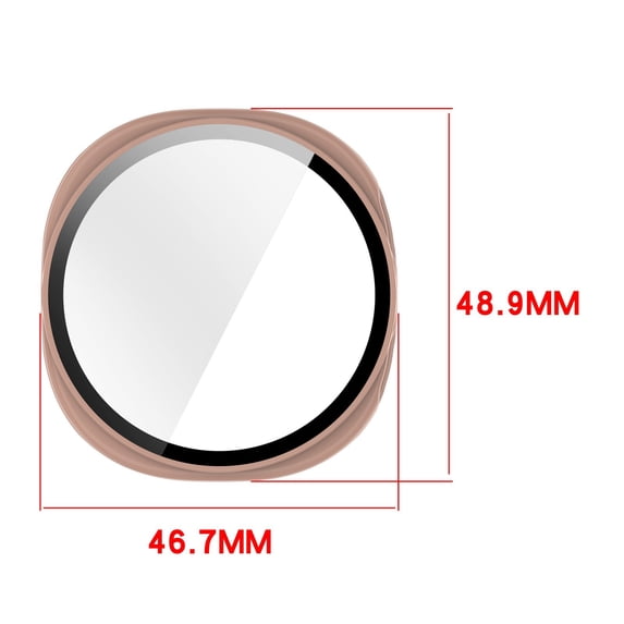 EverydayNest Galaxy Watch 8 44mm Screen Protector Case,Full Coverage Hard PC Bumper with Built-in Tempered Glass Film,Scratch-Resistant Protective Cover Smart Watch Accessories