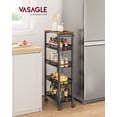 thumbnail image 2 of Carrito rodante VASAGLE de 5 niveles, 22 x 45 x 100 cm, metal y madera, 2 of 7