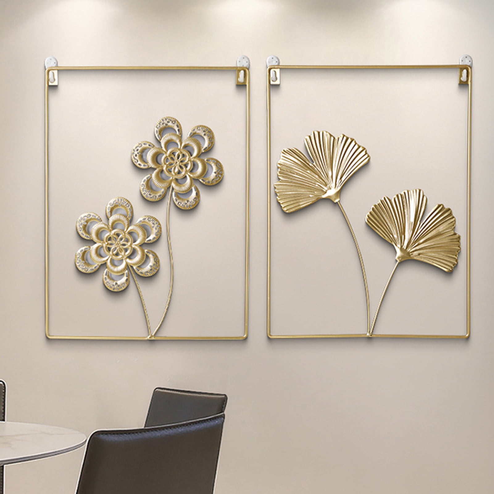 Leaves Wall Decor Gold Ginkgo Leaf Wall Art Set (24