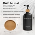 thumbnail image 3 of Dispensador de loción Brighter Barns, vidrio negro con bomba, 500 ml, 3 of 7