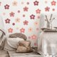 thumbnail image 4 of Pegatinas de pared de flores Toystoory 10 piezas Decoración del hogar impermeable no tóxicas, 4 of 6