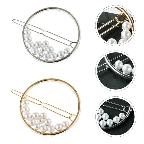 ETEREAUTY 2-Pack Assorted Color Alloy Round Hairpins Hair Clips for Comfortable and Stylish Hair Styling Accessories