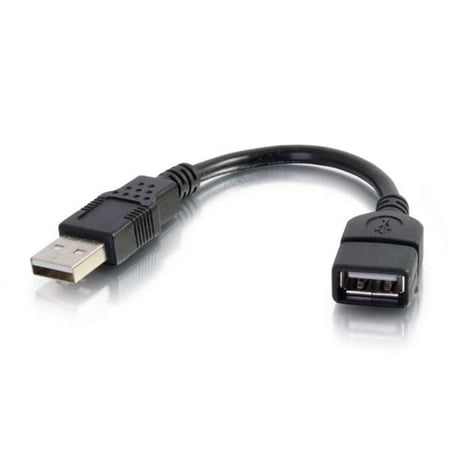 UPC: 0757120521198 | C2G 6 inch USB 2.0 A Male to A Female Extension Cable