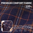 thumbnail image 5 of U2SKIIN Men's 100% Cotton Flannel Pajama Sets, Soft Plaid PJS Long Sleeve Sleepwear 2 Piece Button Down Lounge Set（Black- Yellow Plaid,Large）, 5 of 6