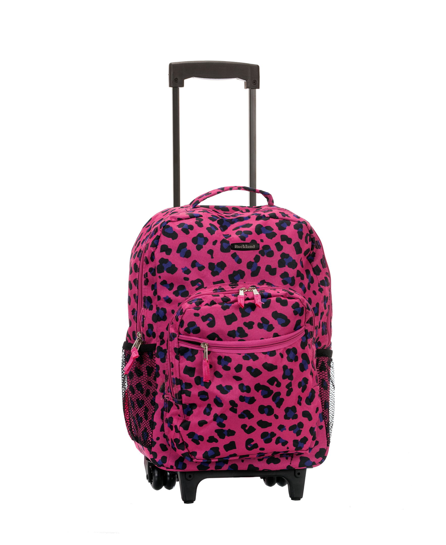 Rockland Unisex Luggage 17" Rolling Backpack R01 Magenta Leopard - image 3 of 3