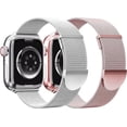 thumbnail image 2 of 2 Pack Metal Mesh Magnetic Band for i Watch Band for Women Men, 2 of 9