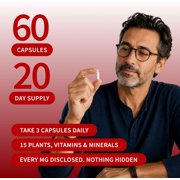 Snap Supplements Testosterone Support with Tongkat Ali and D-Aspartic Acid, 60 Capsules, Adult Dietary Supplement, Easy-to-Use Capsule Format, For supports male vitality, energy and stamina