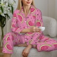 thumbnail image 6 of Uemuo Watermelon Pattern Womens Pajama Sets,PJ Set for Women,Pajamas for Women Logo,Long Sleeve Pajama Set for Women,Soft Long Sleeve Top With Pants-, 6 of 9