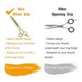 thumbnail image 4 of 6 Inch Kids Hair Cutting Scissors with Safety Rounded Tips, Japanese Stainless Steel Gold, 4 of 4