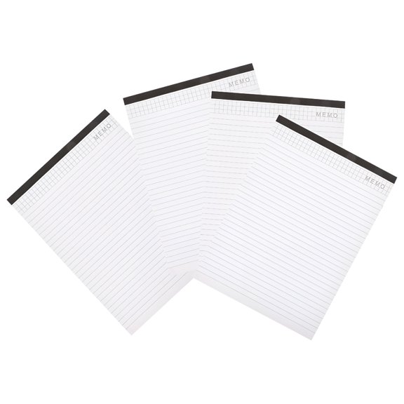 CCOCC 8.5x11 Writing Note Pads Legal/ Wide Ruled Tearable Multipurpose Memo with 50 Sheets (White Pads of 4 Pack)