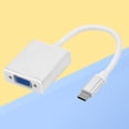 thumbnail image 3 of Cable adaptador USB 3.1 tipo C macho a VGA hembra Full 1080P para TV, proyector y monitor (plateado), 3 of 8