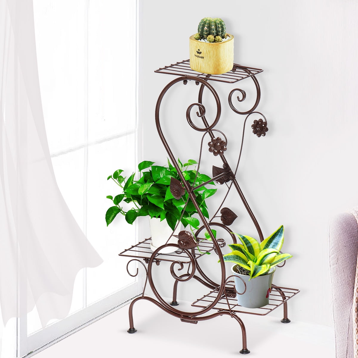 3Tier Plant Stand Indoor Outdoor, Plant Display Flower Shelves Stands
