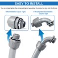 thumbnail image 3 of Liquid-Tight Conduit and Connector Kit 1/2 Inch 25 Ft,Flexible Non Metallic Liquid Tight Electrical Conduit UL Certification,Electrical Conduit Kit w, 3 of 7