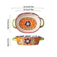 thumbnail image 2 of Vintage Flowers Pattern Ceramic Bakeware Casserole Dish Baking Pan Bakers Lasagna Pans Soup Bowl, 2 of 6
