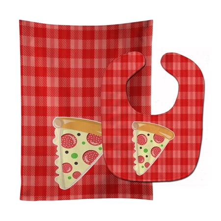 Slice of Pizza Baby Bib and Burp Cloth