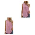 thumbnail image 1 of Blusa Sin mangas Sonducket para mujer holgada de encaje suave Top Sexy de verano Rosado S 2piezas, 1 of 6