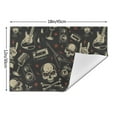 thumbnail image 3 of XMXT 6 Pcs Woven Placemats, Skeleton Rock Music Print Stain Resistant Anti-Skid Placemat for Kitchen Table, 12 x 18 inches, 3 of 6