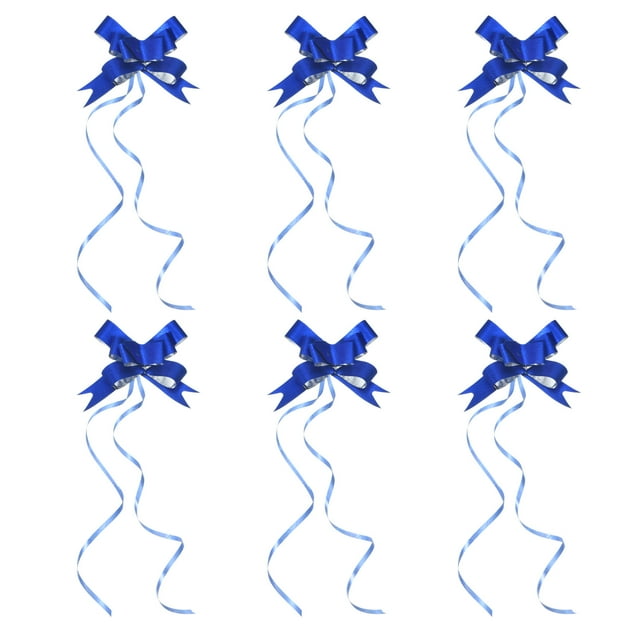 Unique Bargains 2 Inch Pull Bows Present Wrapping String Bows Ribbon Decorative Bow Tie Blue 40 Pack
