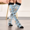 thumbnail image 5 of FORMRS Womens Knee High Socks Casual Long Thick Travel Daily Wear, 1 Pair, Vibrant Cute Cat, 5 of 6