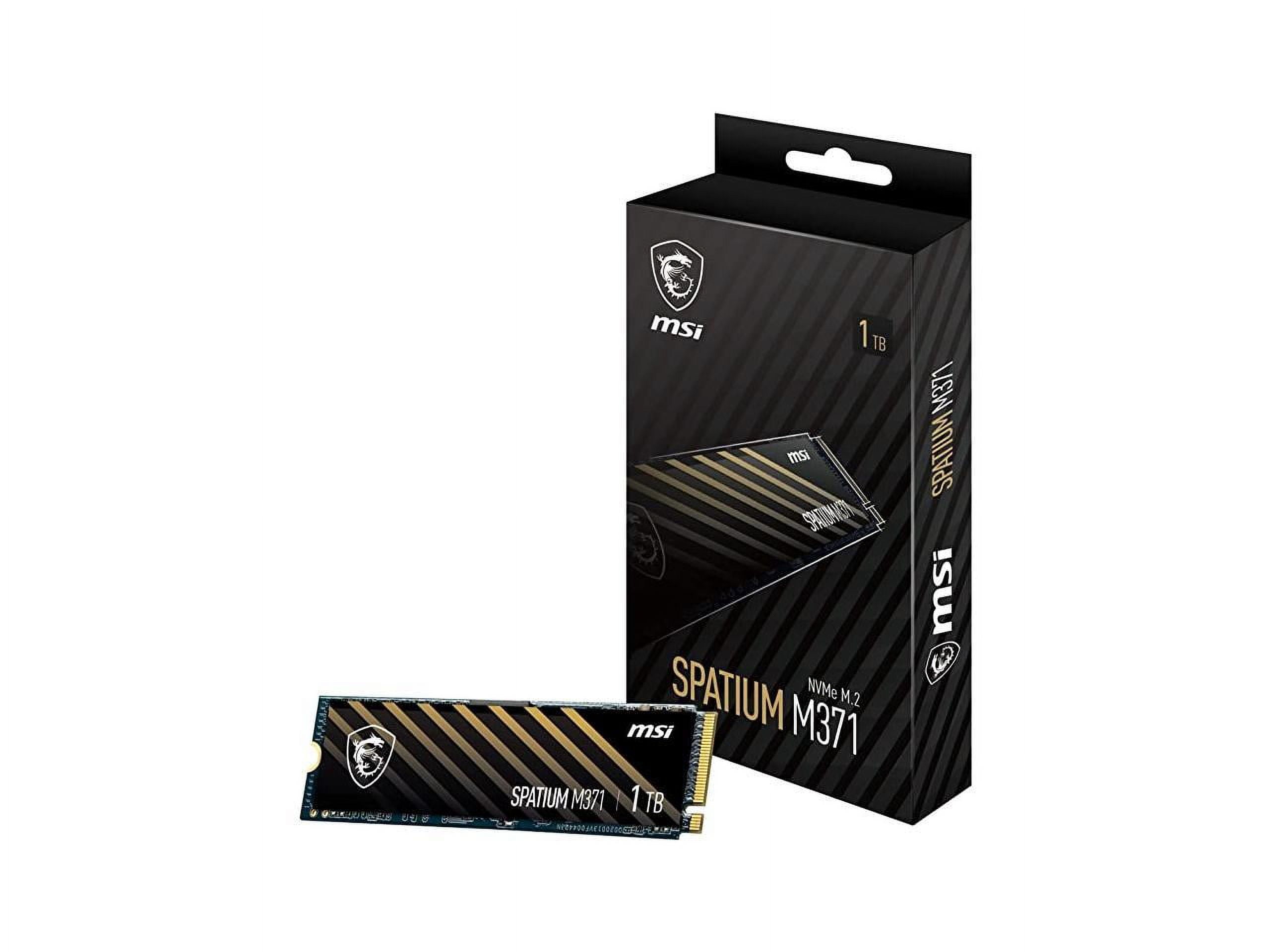 【新品保証有】MSI SPATIUM M371 M.2 NVMe SSD 1TB Amazon.com: MSI SPATIUM M371 NVMe M.2 1TB - PCIe 3x4 NVMe M