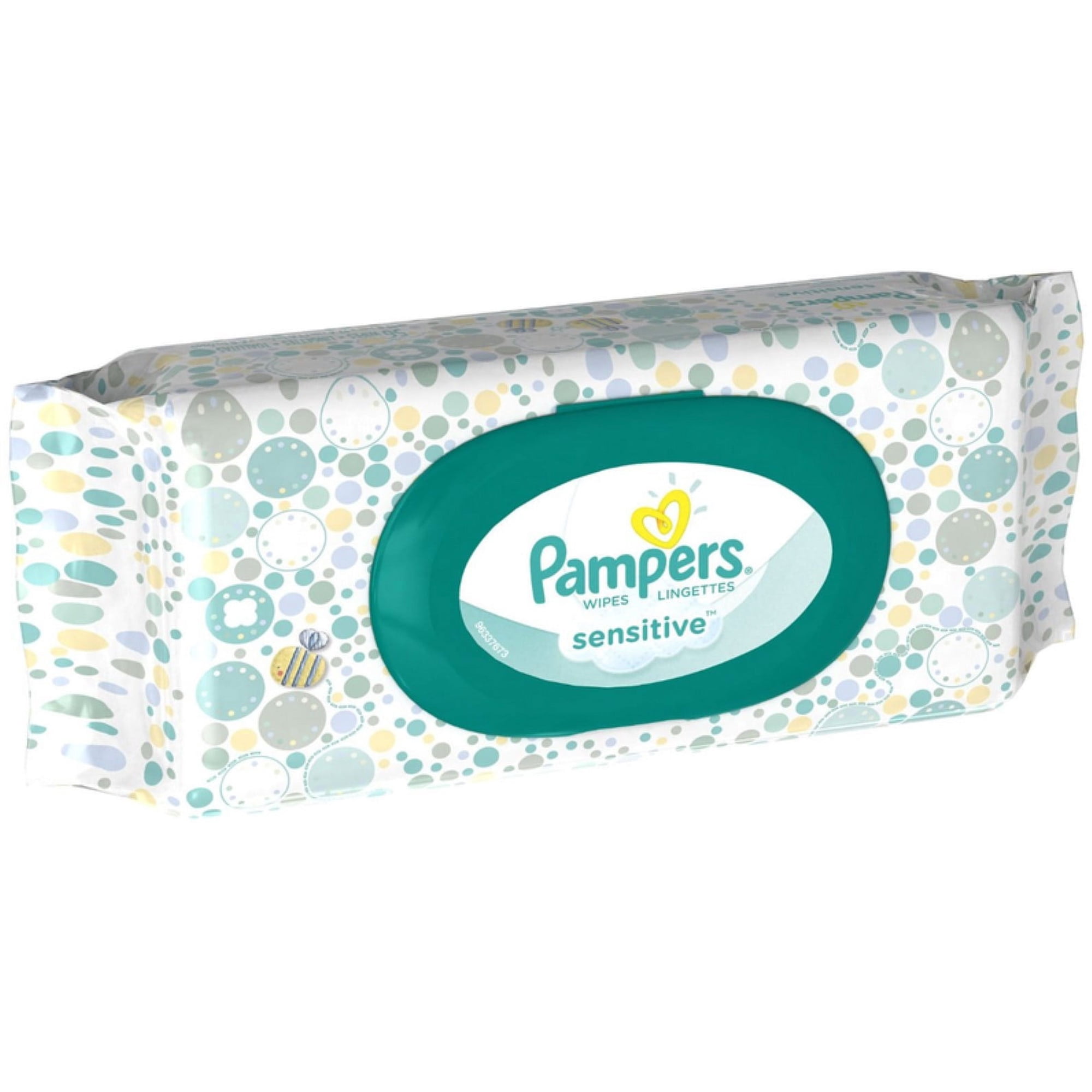 Pampers Baby Wipes Sensitive, W/Fitment, 56 count (Pack of 3)