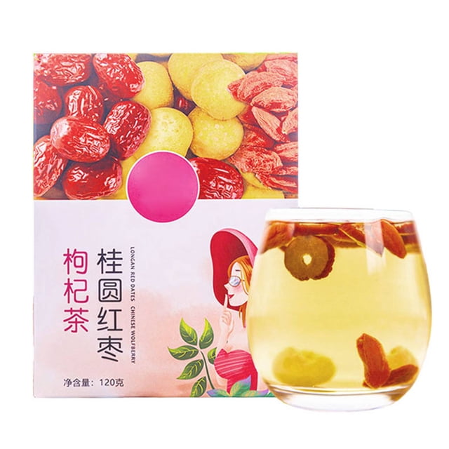 Bolsa de té Longan Jujube de 150g, 10 unidades, fecha roja, té saludable, té de hierbas Wolfberry para mujer para el hogar
