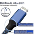 thumbnail image 2 of 5-pack nylon iPhone charging cable Lightning fast charging, 2 of 4