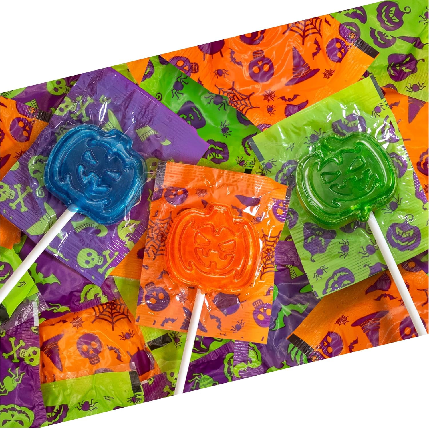 Flix Candy Halloween Day of The Dead Lollipop Rings, Assorted
