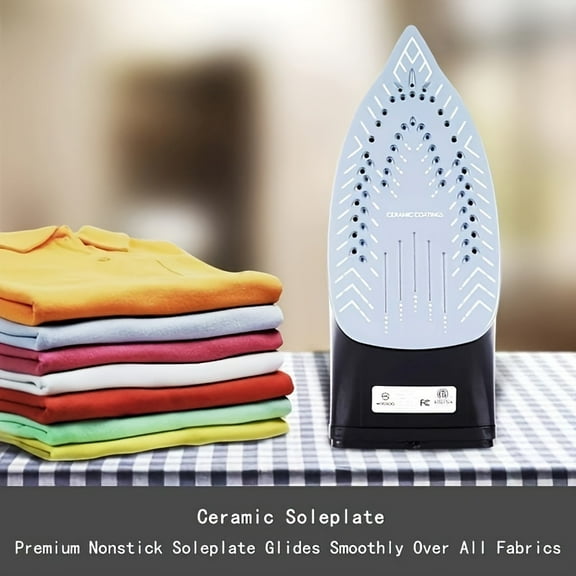 ST1800 1800W Professional Steam Iron - Lightweight Non-Stick Ceramic Dry Iron with 470ml Tank, Anti-Drip & Auto-Off, for Clothes Care