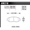 thumbnail image 3 of Hawk Performance HB275F.620 Brake Pads - HPS Compound - Front - Set of 4 Fits select: 2001-2009,2012-2015 HONDA CIVIC LX, 3 of 3