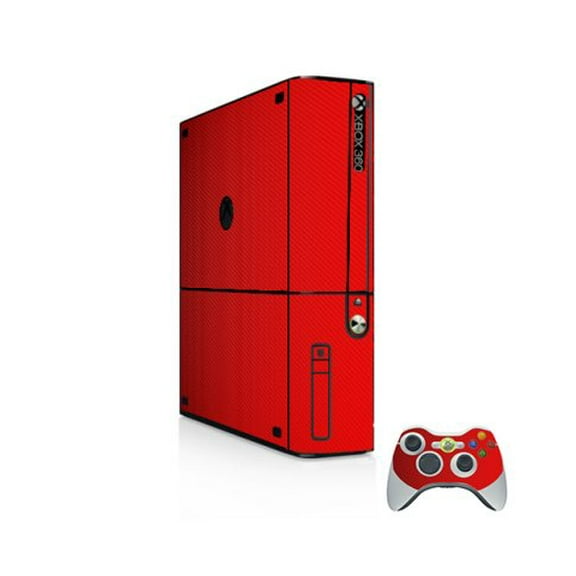 Microsoft Xbox 360E RED CARBON FIBER Console Skin