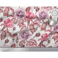 thumbnail image 3 of Soimoi Rayon Fabric Leaves & Rose Flower Printed Fabric 1 Yard 42 Inch Wide, 3 of 3