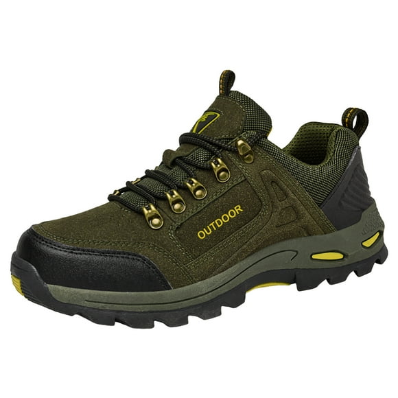 Men's Waterproof Hiking Shoes Lightweight Anti Slip Outdoor Ankle Boots Breathable Hike Trekking Trails Shoe