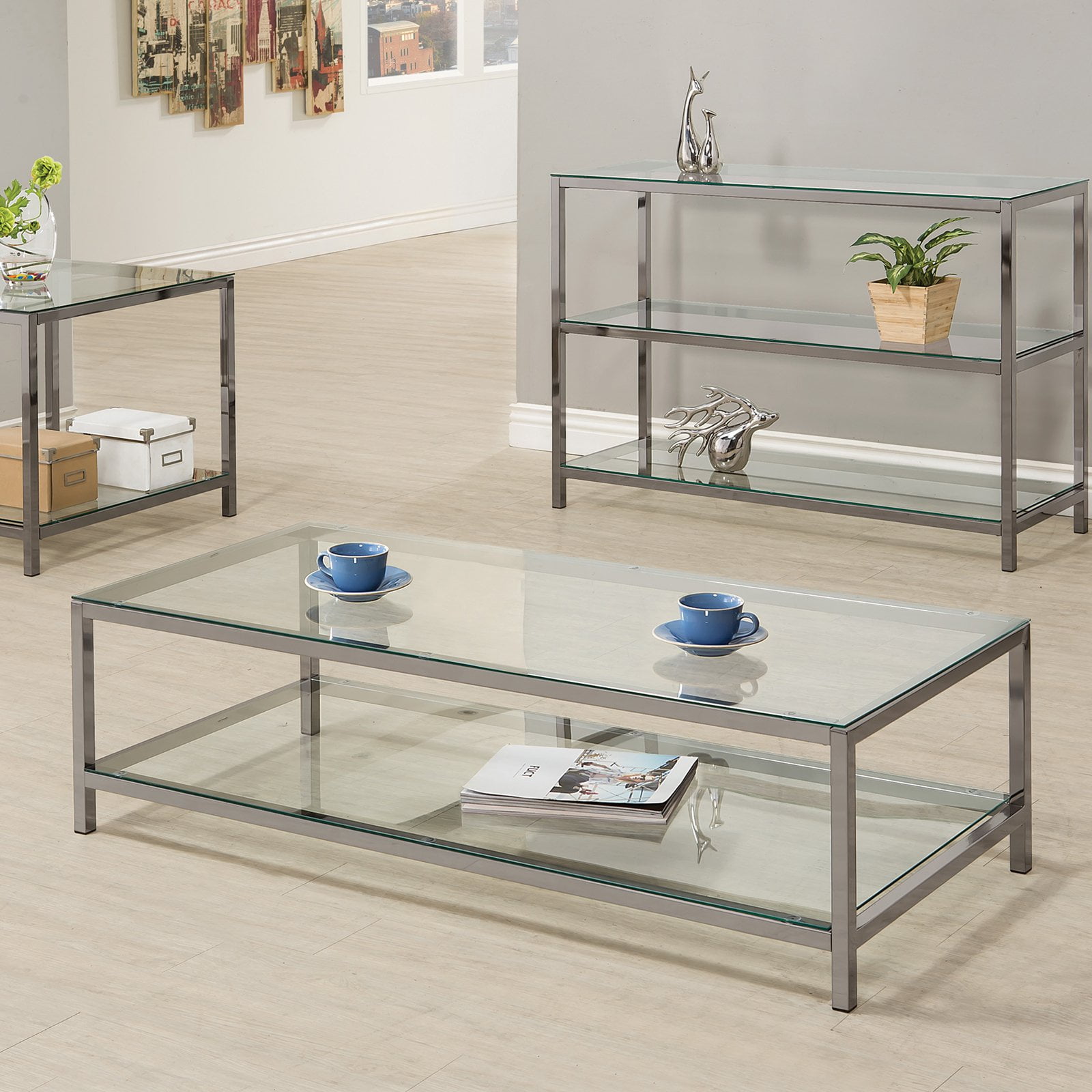 Coaster Company Coffee Table Black Nickel Com