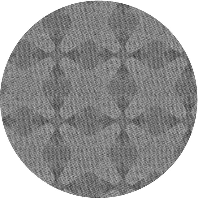 Ahgly Company Tapis d'Intérieur Lavable en Machine Carré Gris Cendré Transitionnel, 3 Pieds Carré