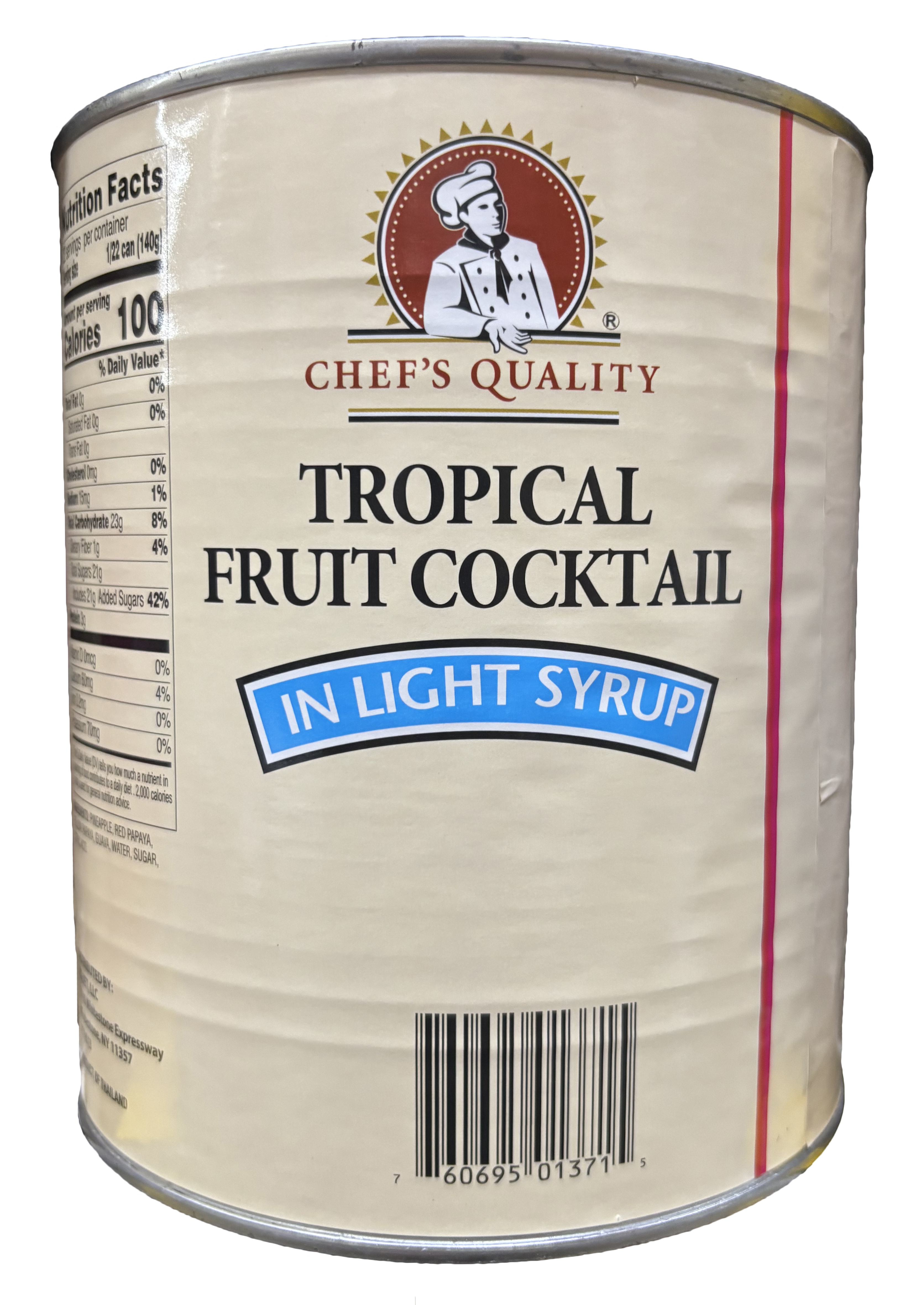 Chef's Quality Tropical Fruit Cocktail In Light Syrup | Kosher | 6.75 lb