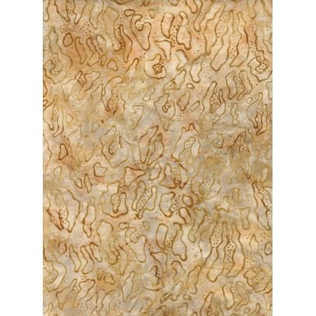 Sand Batiks - Java Block Printed (Tjap Printed) Tan Sand Animal Print Batik Bali Tie Dye (Ikat) ~ HALF YARD ~ AMD-13119-267 Adventure Kalahari 3 Quilt Fabric 100% Cotton 45