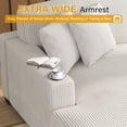 thumbnail image 2 of UIXE 118" Modular Sectional Sofa, U Shaped Cloud Couch for Living Room, 3-Seat, Beige, 2 of 8