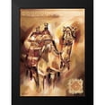 thumbnail image 2 of Fields, Wendy 14x18 Black Modern Framed Museum Art Print Titled - Camels I, 2 of 5