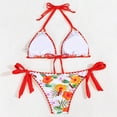 thumbnail image 5 of Swimsuit for Women Two Piece Swimsuit Floral Print Bandeau Bikini Two Piece Swimwear With Tassel Tie Side Adjustable Straps for Beach, 5 of 5