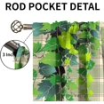thumbnail image 5 of Lucky Clover and Vine Kid Window Curtains 2 Panels, Cyan and Green Plaid Rod Pocket Curtain Panels, Window Treatment Soft Texture Lightweight for Bedroom Kitchen Bathroom Living Room-W52xL84in, 5 of 6