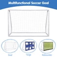 thumbnail image 2 of Soccer Goal for Backyard Set, 3-in-1 with Target Cloth Football Goal, 6x4 ft Portable Folding Football Goal for Backyard Practice Beach Communities Schools, 6*4 ft PVC Pipe, White, 2 of 7