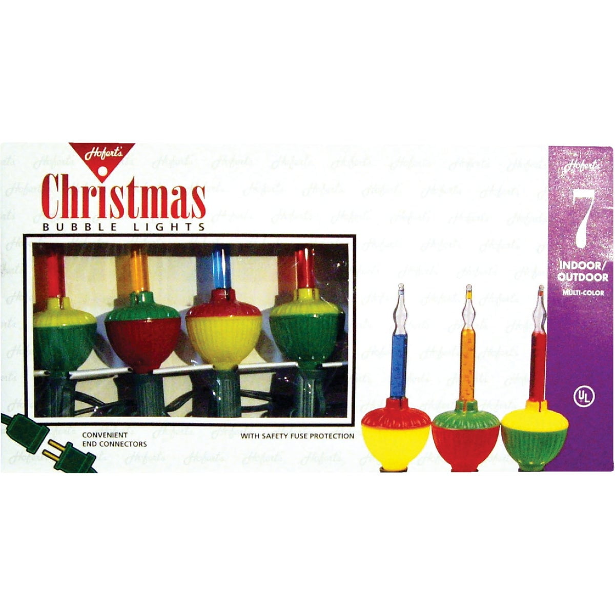 Multi Colored 7-Bulb 7 Foot C7 Christmas Tree Bubble Bubbling Light Set 1056 